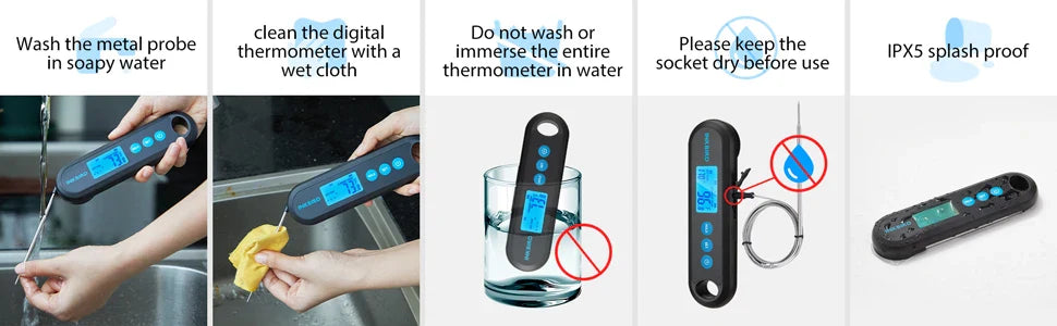 INKBIRD Digital Meat Thermometer With 2 External Probes IHT-2PB Backlight Display 2 Sec Instant Readout Bluetooth Rechargeable Lootquake LLC