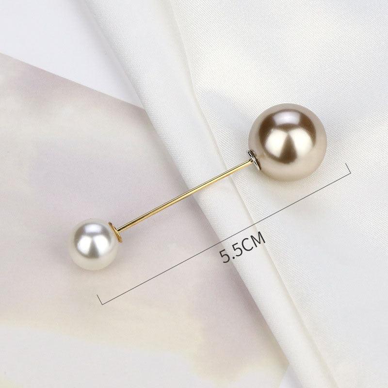 1pcs Fashion Pearl Fixed Strap Charm Safety Pin Sweater Cardigan Clip Brooches Rhinestone Metal Jewelry Sweater Shawl Clips Faux Crystal and Pearl Pins for Fixing on Sweaters Stevvex