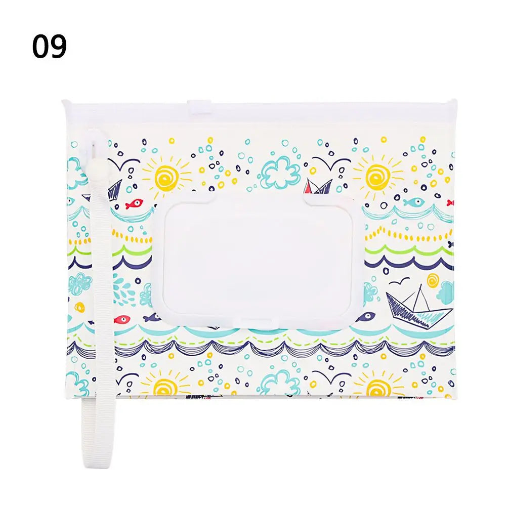 NEW Portable EVA Baby Wet Wipe Holder Case Reusable Refillable Wet Wipe Bag Tissue Box Snap-Strap Cosmetic Pouch Home Storage Lootquake LLC