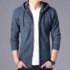 New Autumn Winter Jacket Men Warm Casual Slim Fit Fleece Jacket Elegant Jackets For Men Warm Soft Sweater Solid Jackets Casual Business Men Clothing Lightweight Hooded Jackets Stevvex