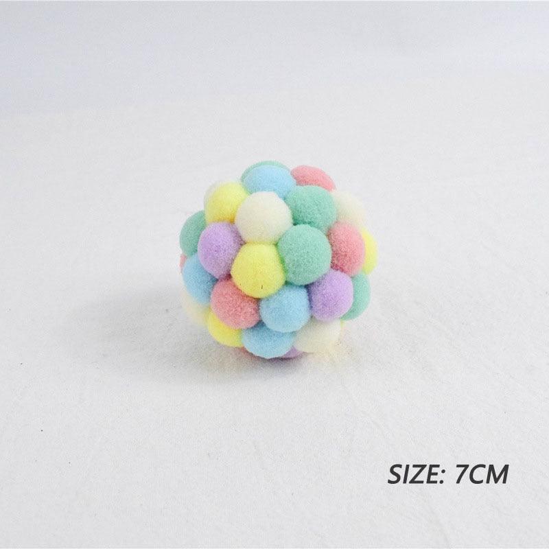 Fashion New Plush Pet Toy Cat and Dog Self-Hey Funny Cat Bite-Resistant Toy Ball Cute Funny Interactive Toy Balls For Cats Multicolor Toy Balls For Cat Stevvex
