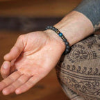 Lava Stone Men Wrist  Bracelet Natural Moonstone Bead Tibetan  Chakra Diffuser Bracelets For Men Jewelry Cool Gifts - SJB-DIAMOND ELITES