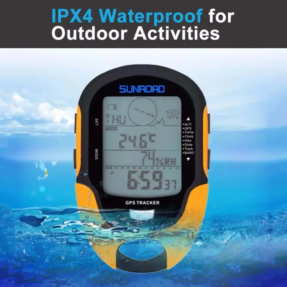 SUNROAD FR510 Handheld GPS Navigation Receiver Portable Handheld Digital Altimeter Barometer Compass Camping Hiking Tool