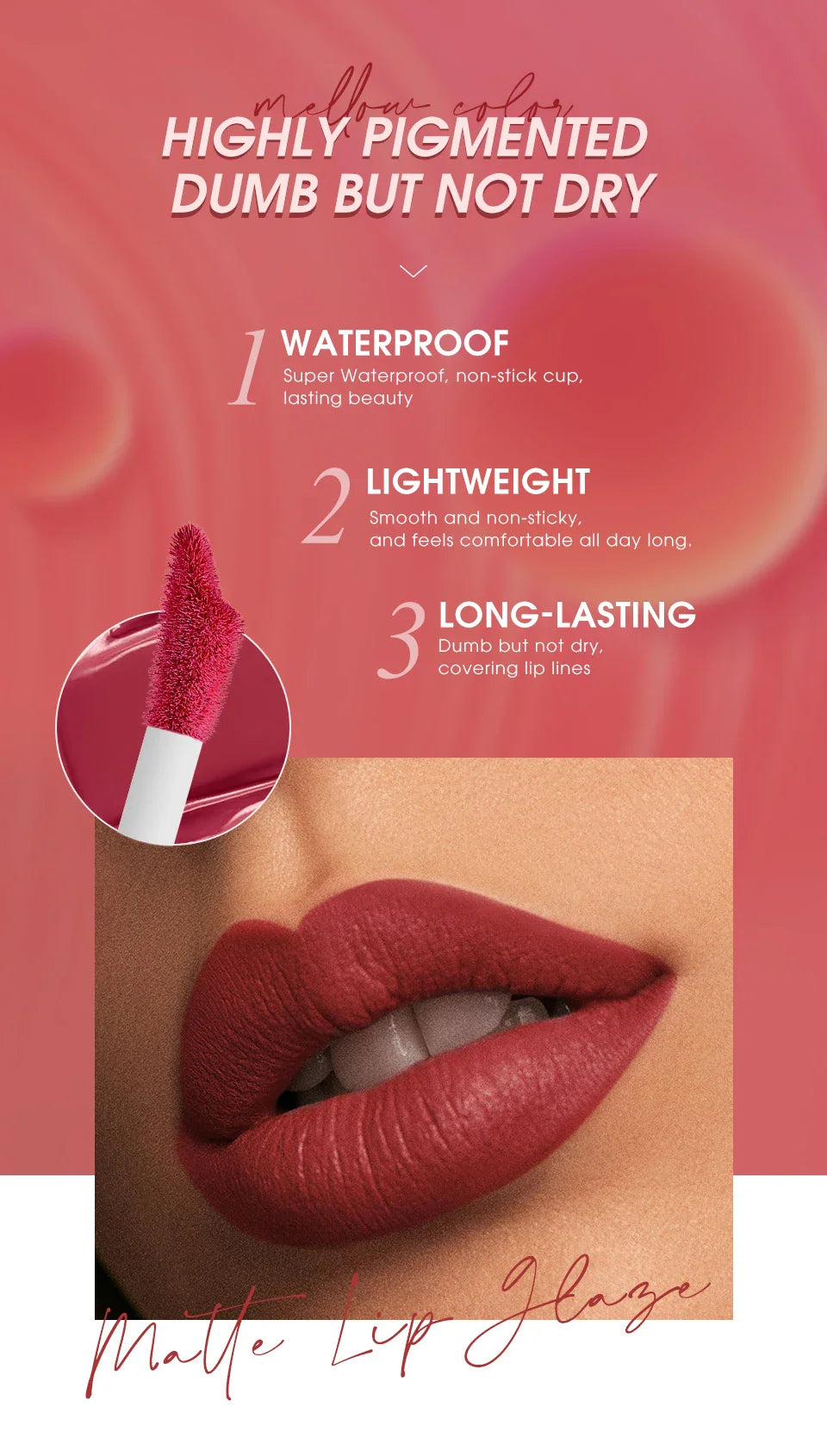 O.TWO.O 12 Color Liquid Lipstick Matte Finish Sexy Silky Lip Gloss Waterproof Kiss-proof Lasting Lip Glaze Lip Tint Cosmetics Lootquake LLC