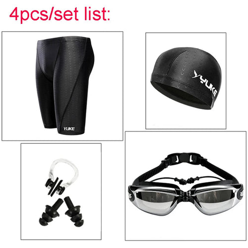 Men Swim Shorts Waterproof Goggles & Ear-plug Cap - SJB-DIAMOND ELITES