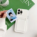 Soft Silicone Phone Case For iPhone 14 13 Pro Max 13Pro Silicone Soft Mobile Phone Case Wallet Card Holder Cover Slim Fit Thin Protective Soft Shock-Absorbing Wallet Case Stevvex