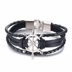 Lucky Vintage Men's Leather Bracelet Playing Cards  Charm Multilayer Braided Men and Women Gift - SJB-DIAMOND ELITES