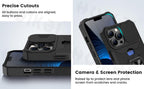 Slide Camera Cover Kickstand Card Wallet Case for iPhone11 X XS 8  Shockproof Protective Phone Case  Wallet Case for iPhone With Sliding Camera Case With Kickstand Magnetic Adjustable Ring Holder Stevvex