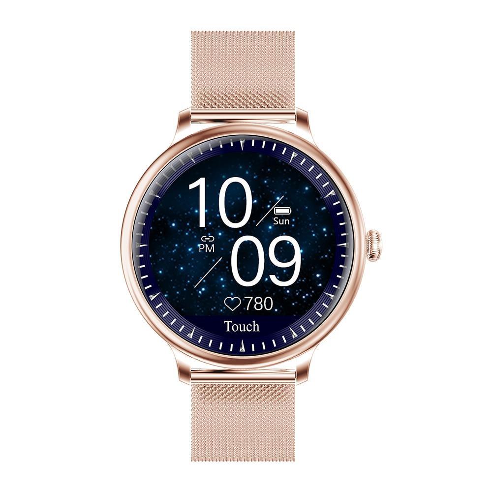 Luxury Modern Stylish Women Smart Watch With Round Screen Smartwatch For Girl Woman and Ladies With Heart Rate Monitor Compatible For Android and IOS Sistems - SJB-DIAMOND ELITES