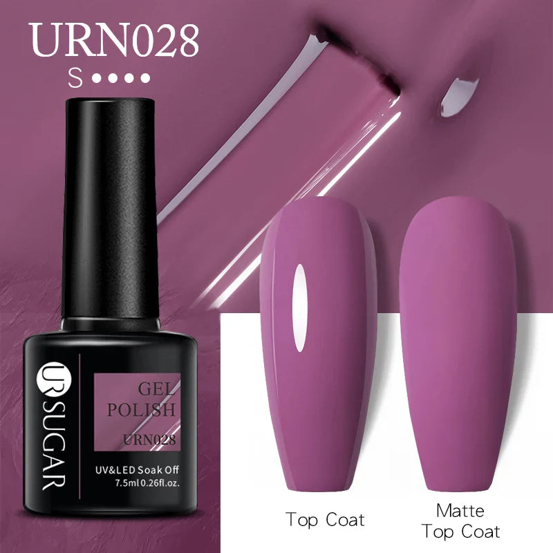 UR SUGAR 7.5ml Nude Glitter Color Gel Nail Polish Winter Warm Color Series Semi-permanent Varnish Professionals Manicure
