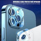 5Pcs Full Cover Protective Glass for Iphone 11 12 13 Pro XS Max Camera Protector for Iphone X 11pro Max 12 13 Mini 14 Pro Max Back Camera Protector Case Friendly Easy Installation Camera Lens Protector Stevvex