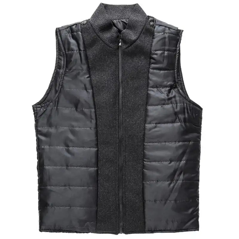 Woolen Coat Men Winter Windbreaker Long Thick Wool Jackets abrigo hombre Man Stand Collar Single Breasted With Vest Woolen Coats