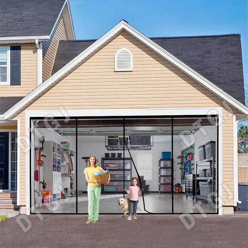 Large Size Magnetic Garage Door Curtain Custom Size Mosquito Net Anti Fly Insect Screen Used in Pavilions Balconies Outdoor Tent