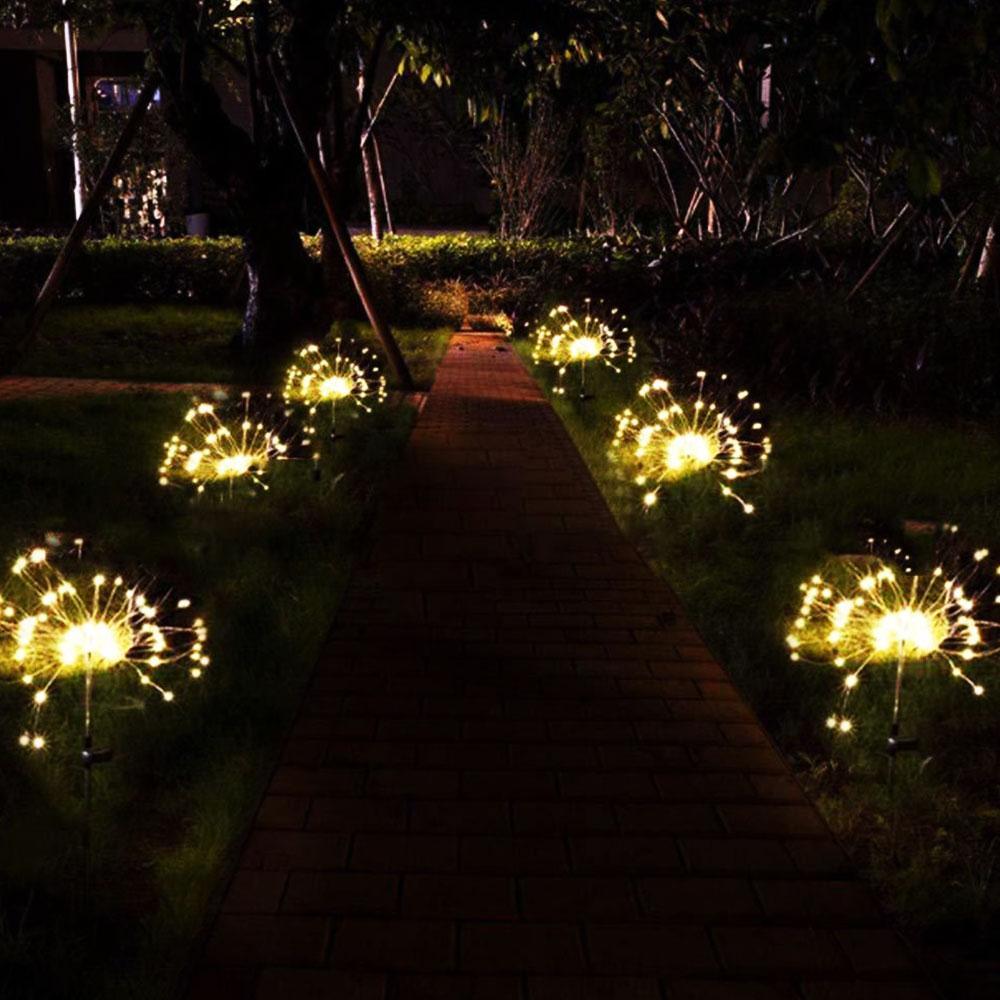 Modern Garden Luxury LED Solar Waterproof Lamp In Shape Of Tree Fireworks With Copper Wires - SJB-DIAMOND ELITES