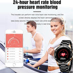 New Smart Watch For Men  With IP67 Waterproof Protecion and Heart Rate Fitness Tracker Pedometer For Android and IOS sistems Steel Band Sports Men Smart Watch - SJB-DIAMOND ELITES