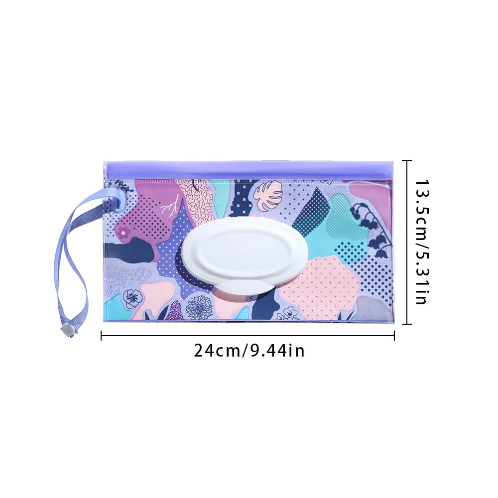 NEW Portable EVA Baby Wet Wipe Holder Case Reusable Refillable Wet Wipe Bag Tissue Box Snap-Strap Cosmetic Pouch Home Storage Lootquake LLC