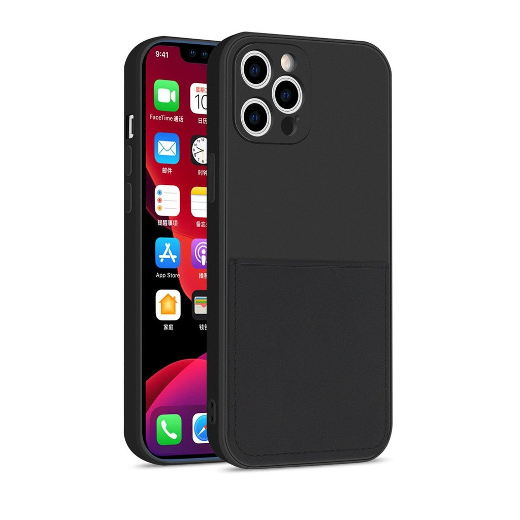 Simple Wallet Case For iphone Silicone Case For iphone 13 12 11 Pro Max Mini With Card Holder Cover Classic Silicone Full Protection Anti-Scratch Shockproof Case Stevvex
