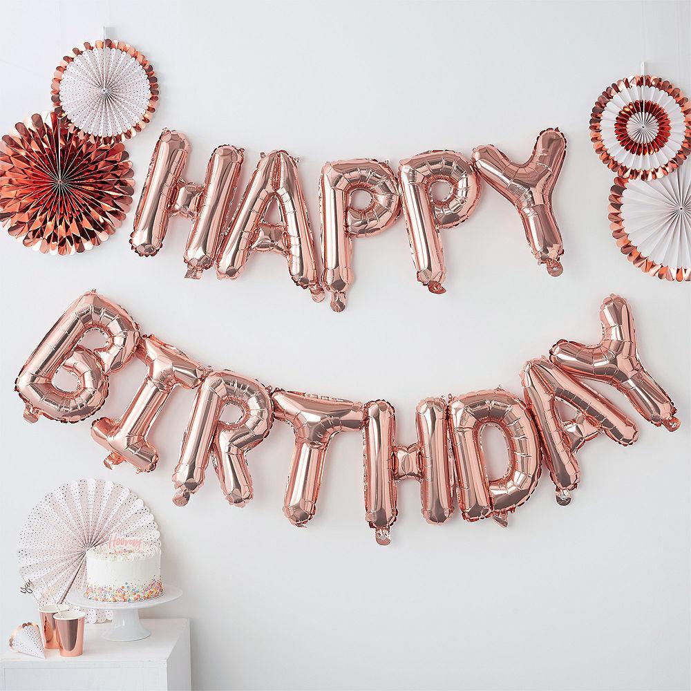 13pcs Luxury Happy Birthday Decoration Balloons Rose Gold Letter Foil Ballons Birthday Party Decorations Globos Balony Anniversaire For Birthdays and Celebrations - SJB-DIAMOND ELITES