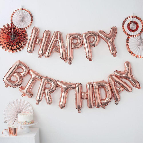 13pcs Luxury Happy Birthday Decoration Balloons Rose Gold Letter Foil Ballons Birthday Party Decorations Globos Balony Anniversaire For Birthdays and Celebrations - SJB-DIAMOND ELITES
