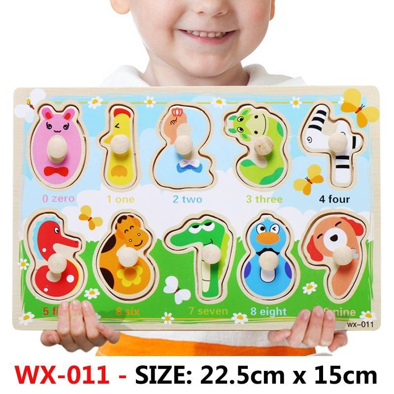 New Hand Grab Board Wooden Puzzle Toys for Children Cartoon Animal Fruit  Kids Baby Early Educational Learning Toy - SJB-DIAMOND ELITES