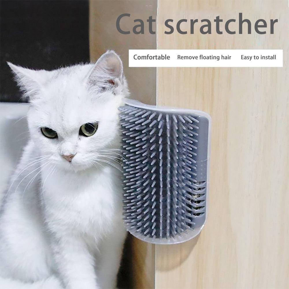 Massager for Cats Pet Products Pets Goods Brush Remove Hair Comb Grooming Table Dogs Care Accessories Things Strip  Soft Cat Massage Brushes Wall Mounted Scraper for Kitten Stevvex