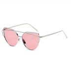 Luxury Vintage Modern Cat Eye Metal High Quality Frame  With Miror Sunglasses For  Women and Lady sunglasses With UV400 Protection - SJB-DIAMOND ELITES