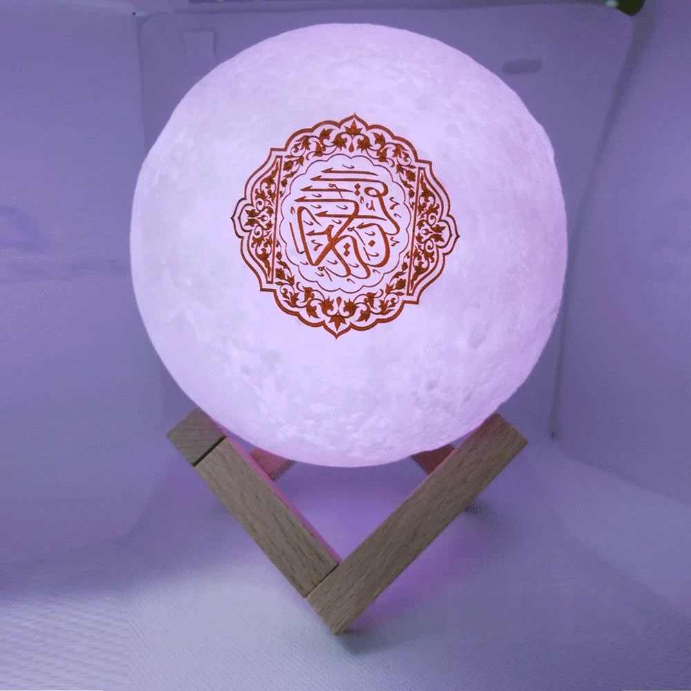 Quran Bluetooth Speakers Colorful Remote Control Small Moonlight LED Night Light Moon Lamp Moonlight Wireless Quran Speaker Lootquake LLC