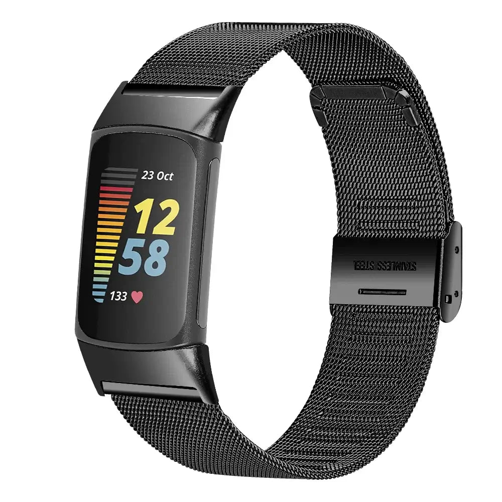 Fitbit Charge 5 6 Metal Band - Sleek Modern Design - SJB-DIAMOND ELITES