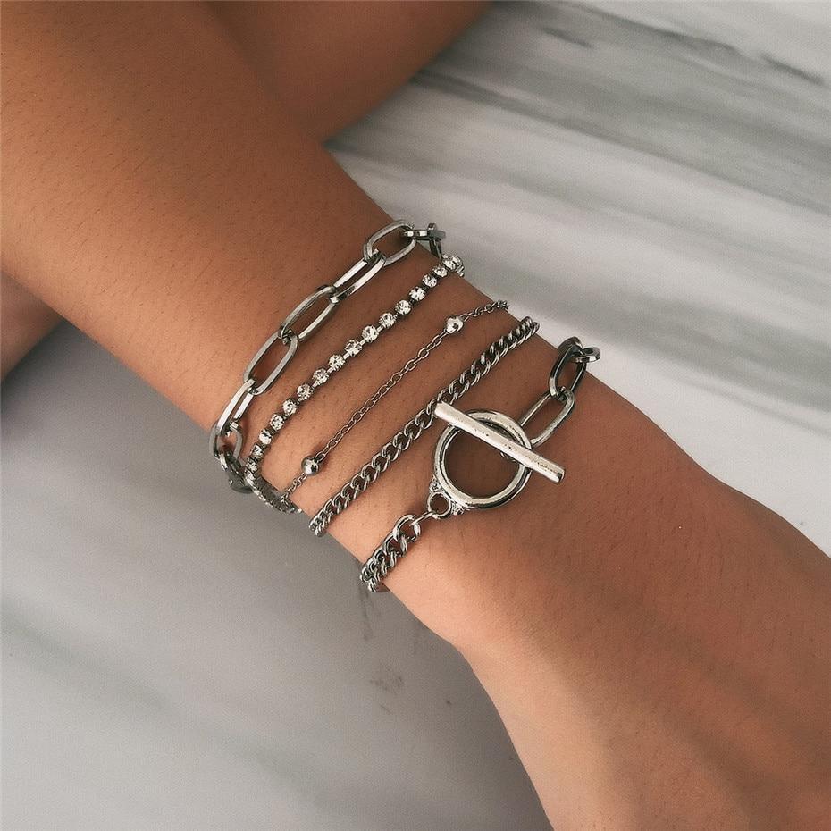 Bohemian Geometric Crystal Multi Layer Bracelets Bangles Charm Adjustable Lasso Bracelet Set For Women Luxury  Jewelry Gifts - SJB-DIAMOND ELITES