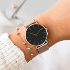 Fashion Unisex Watches Ultra Thin Stainless Steel Mesh Belt Quartz Classic Casual Watch For Women and Man