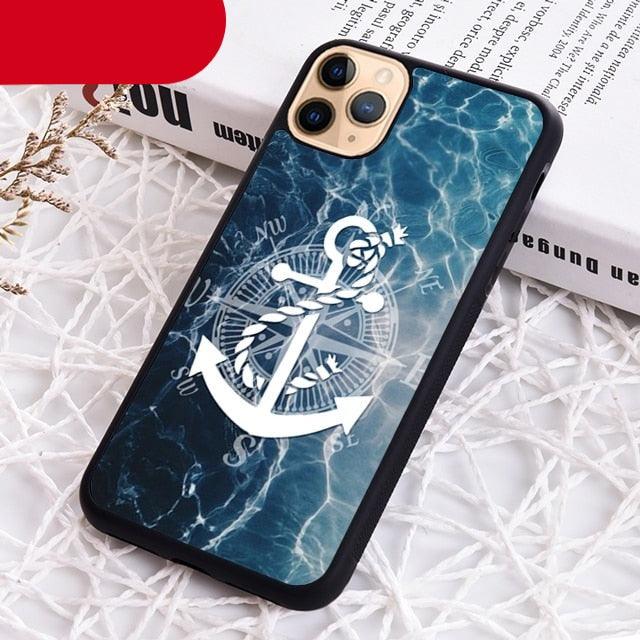 Blue Boat Anchor Printing Drawing Protection Phone Case For Iphone 14 Se 6 7 8 Plus Xr Xs 11 12 13 Pro Max Galaxy S21 22 Silicone Case Toy Story Protective Cover For Iphone Stevvex
