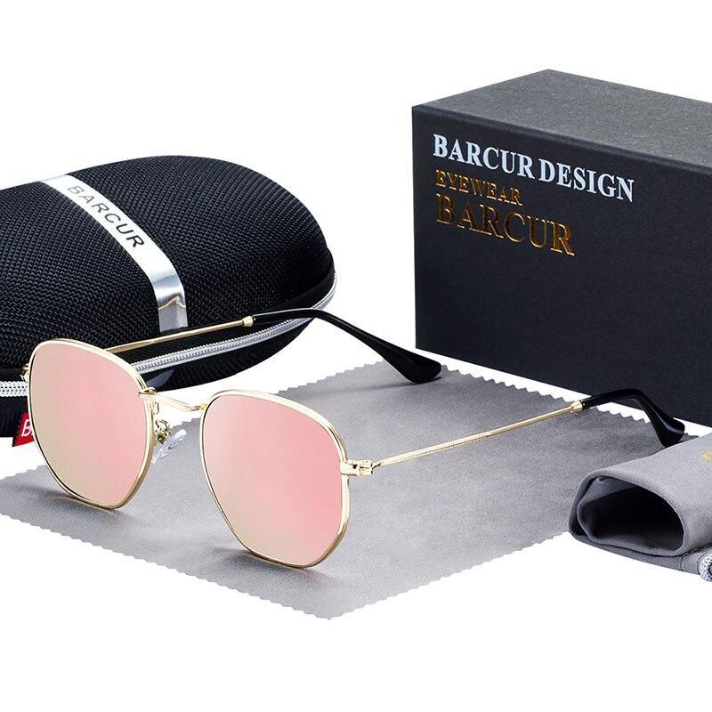 Classic Retro Luxury Reflective Sunglasses For Man And Woman Hexagon Sunglasses With Metal Luxury High Quality Frame Eyewear Sunglasses with UV400 Protection - SJB-DIAMOND ELITES