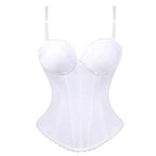 Sexy Straps Halter Overbust Corset Lingerie Top Wedding Black/White Cotton with Cup Body shaper Hot Corset Bustier Underwear
