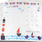 Newborn baby Monthly Growth  Blanket Photography Props Background Cloth For Baby
