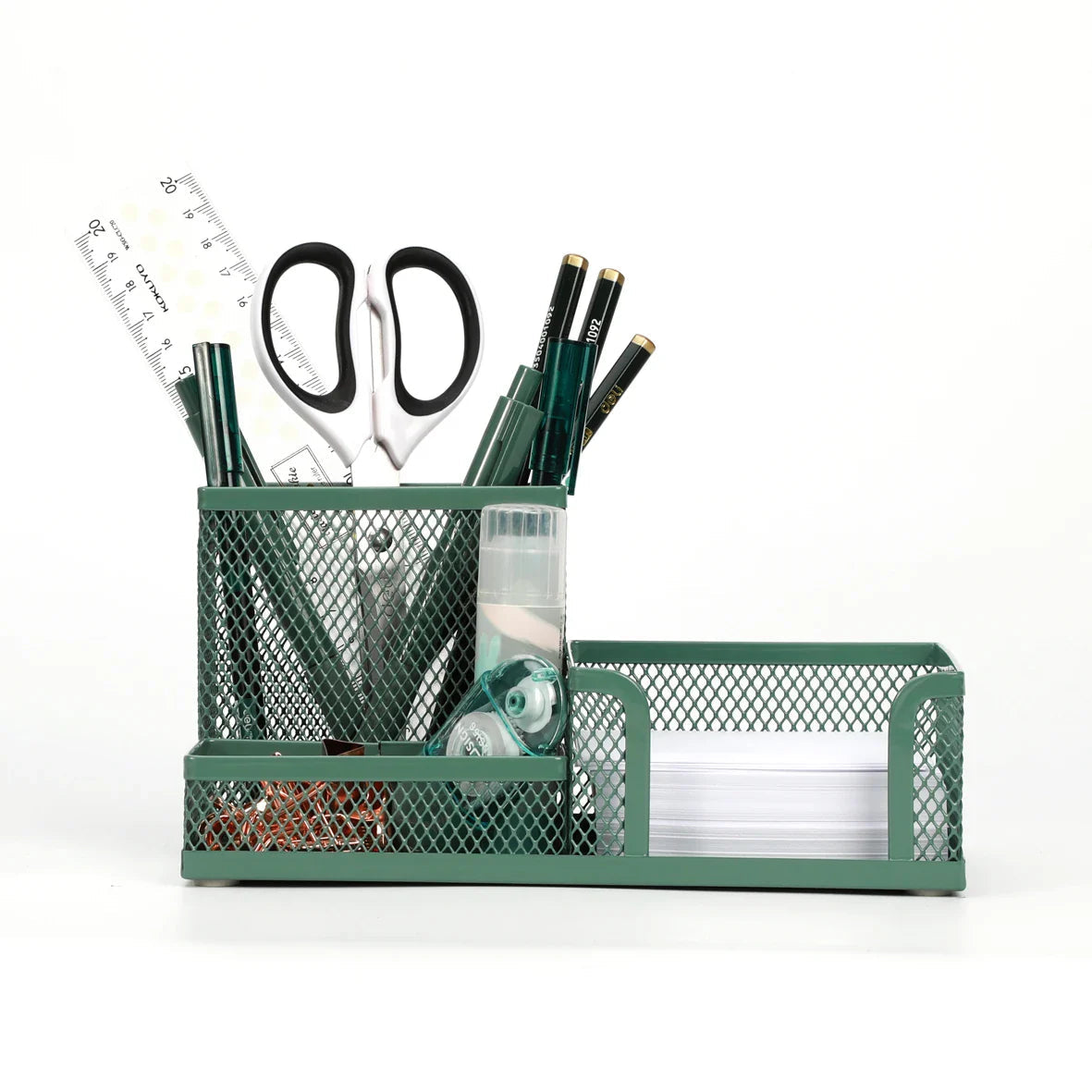 Mesh Desk Organizer Metal Office Storage Box with Compartment Stationery Holder Office Supplies Lootquake LLC
