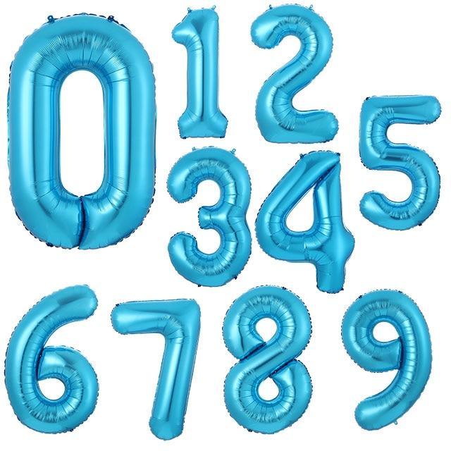 Luxury Big Modern 32inch Number Foil Helium Balloons For Birthday Party and Celebrations Modern Decoration - SJB-DIAMOND ELITES