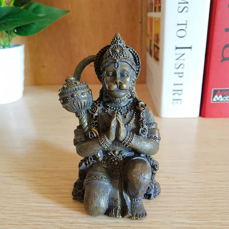 Stone Color Hanuman Statue Sculpture Big Resin Hindu Monkey God Buddha Statues Figurine Zen Home Garden Decoration Lucky Gifts