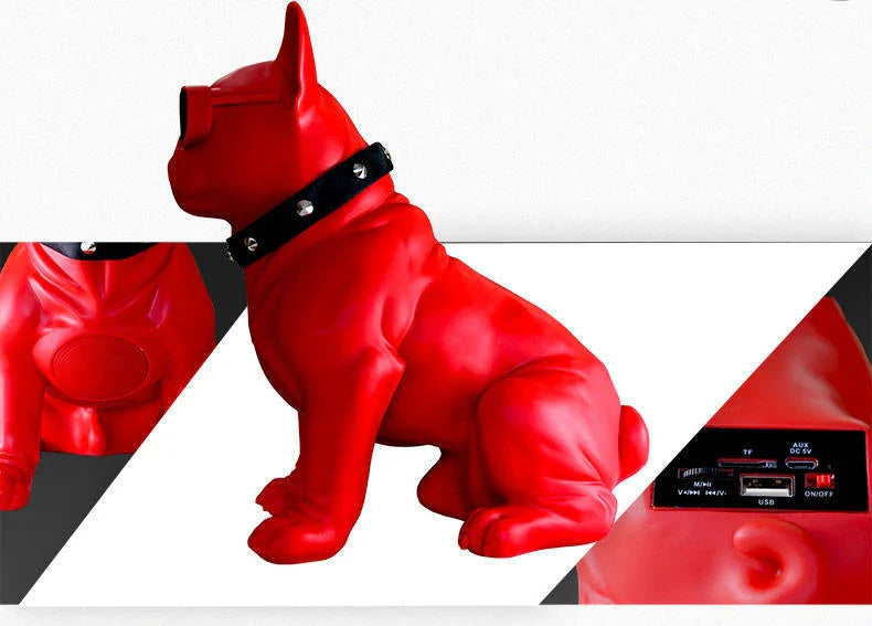 2023 Wireless Bluetooth Speaker  French Bulldog cumputer speakers Portable Stereo Super Bass USB AUX Outdoor Full Dog Subwoofer Lootquake LLC