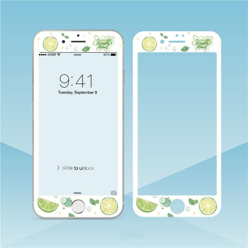 Flowers Cartoon Screen Protector For iPhone 13 12 11 Pro Max Soft Edge Tempered Glass on For iPhone XS MAX XR 7 8 PLUS Lovely Easy Installation Frame 9H Hardness Full Coverage Bubble Free Cute Lovely Cherry Blossom Design Glass For iPhone Stevvex