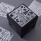 5Pcs/Set Children's Ruler Cutout Painting Template Hand Account Album Theme Lace Ruler Drawing Board Stencil Decoration Tools For Kids Drawing Education Toy - SJB-DIAMOND ELITES