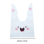 Hot Sale 20 / Batch Cute Rabbit Carrot Ear Biscuit Bag Candy Biscuit Gift Bag Snack Baking Packaging Supplies Easter Decoration Lootquake LLC