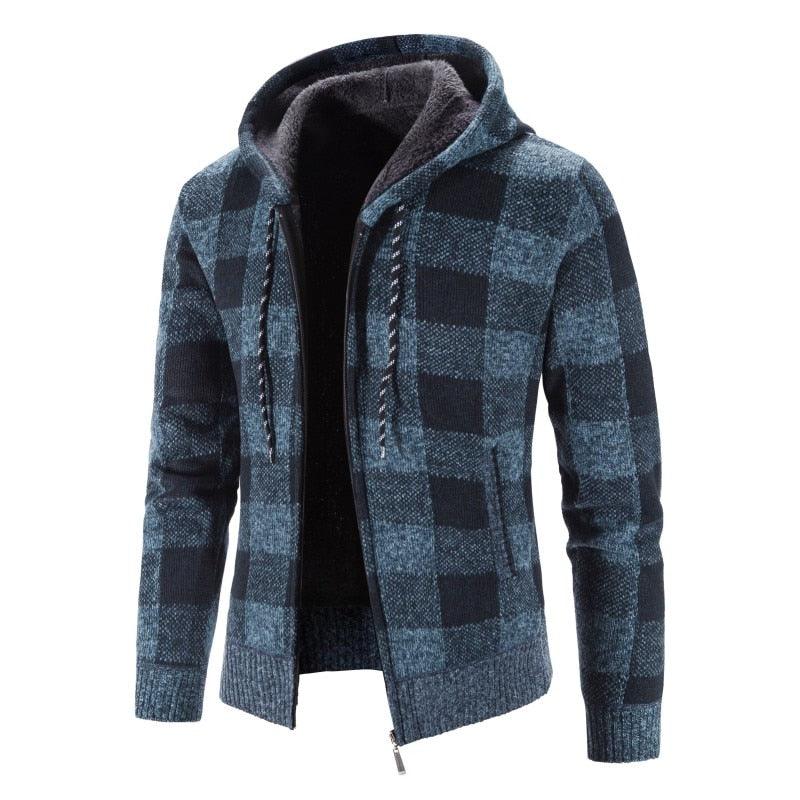 New Autumn Winter Jacket Men Warm Casual Slim Fit Fleece Jacket Elegant Jackets For Men Warm Soft Sweater Solid Jackets Casual Business Men Clothing Lightweight Hooded Jackets Stevvex