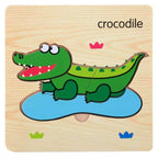 3D Wooden Children Interesting Puzzle Toys With Animals and Cars Exellent Puzzles Intelligence Kids Early Educational Toys For Children - SJB-DIAMOND ELITES