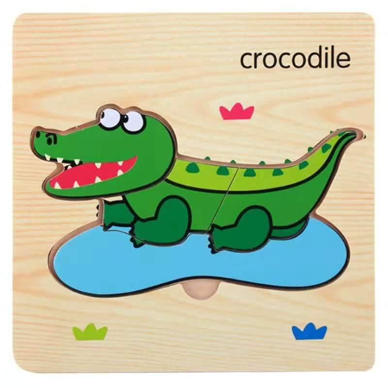 3D Wooden Children Interesting Puzzle Toys With Animals and Cars Exellent Puzzles Intelligence Kids Early Educational Toys For Children - SJB-DIAMOND ELITES