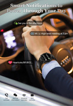 Modern Full Round Touch Display Smart Watch for Men In Business Luxury Style With IP68 Waterproof Protection and Heart Rate Blood Pressure Monitor 5 Days Standby Smartwatch - SJB-DIAMOND ELITES