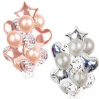 14Pcs Multi Confetti Balloons For Happy Birthday Party Balloons In Several Luxury Variant Helium Ballons For Celebrations for Boy Girls and  Babies party - SJB-DIAMOND ELITES