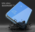 Smart Flip Phone Case For iPhone X XR XS 5 5S SE 7 8 6 6S Plus 11 12 13 Mini Pro Max 2020 Mirror Window Standing Holder Cover  Mirror Screen Smart Plating Case 360 Full Body Ultra Thin Intelligent Protective Case Stevvex