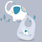 Adjustable Oil-proof  Food Grade Silicone Drool bib Soft And Comfortable Saliva Towel Lunch Baby Bib For Babies and Kids