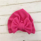 Elegant Winter Autumn Baby Girls Hat Big Bow Cotton Wool Knitted Thick Warm Baby Hat For Girls