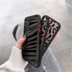 Leopard Print Elegant Pattern Protective Phone Case Translucent Hard Back With Silicone Leopard Pattern Phone Case For Iphone 11 Pro Max 12 13 Mini X Xs Max 7 8 Plus Mobile Phone Protective Case Stevvex